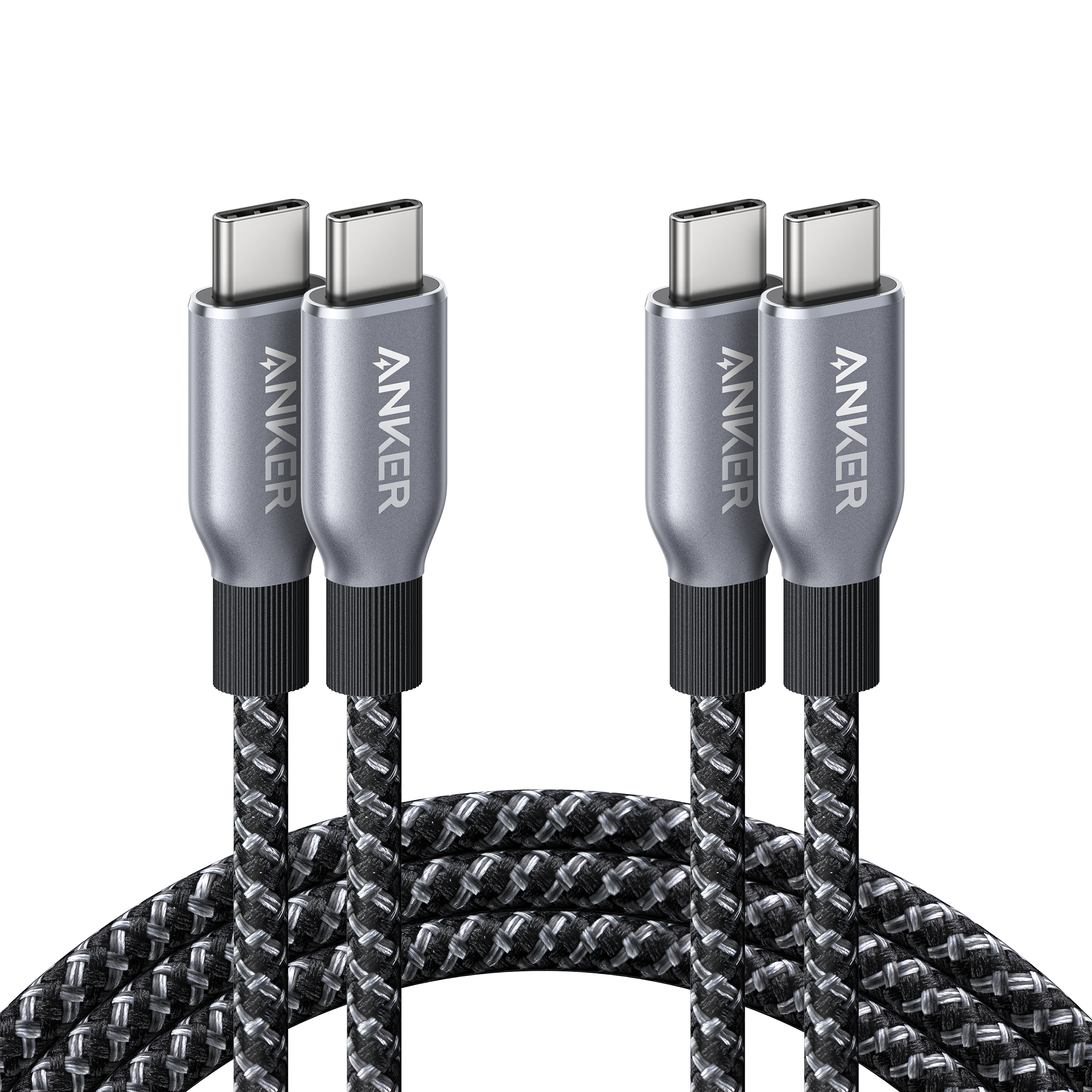 Prime USB-C to USB-C Cable (240W, Upcycled-Braided, 2-Pack)