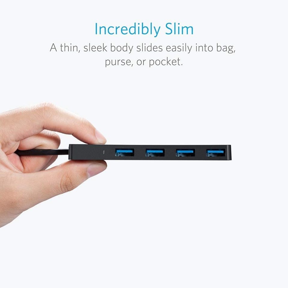 Anker USB hub with slim design for portable carrying