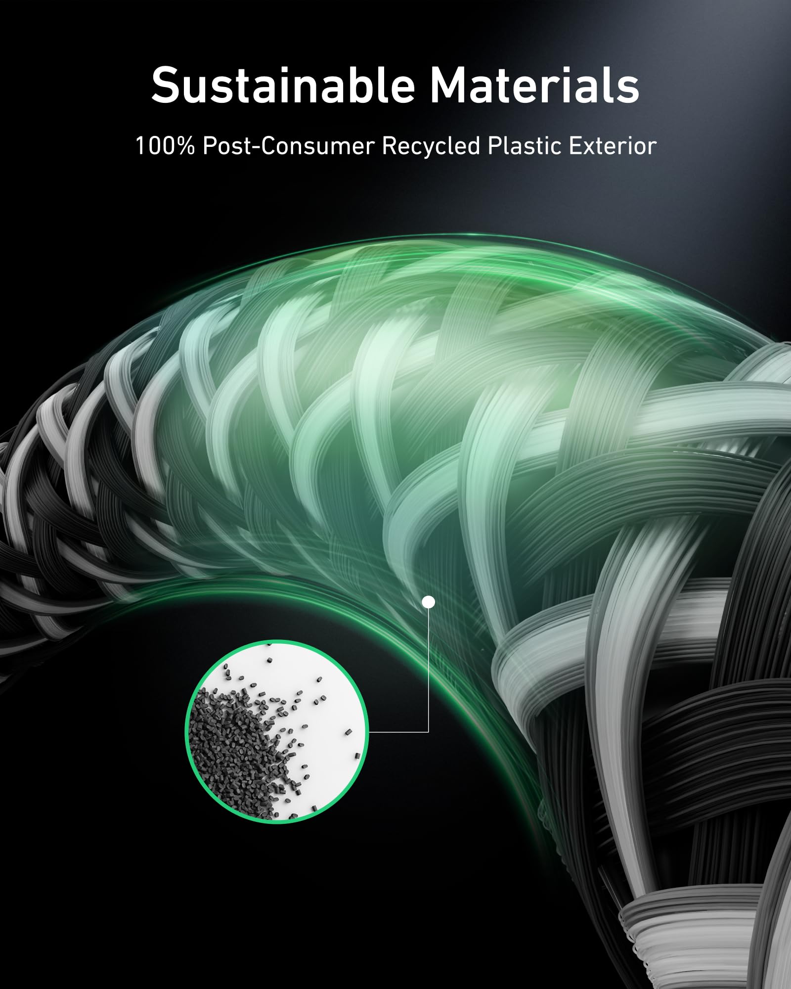 Anker cable with sustainable recycled material for eco-friendly use.