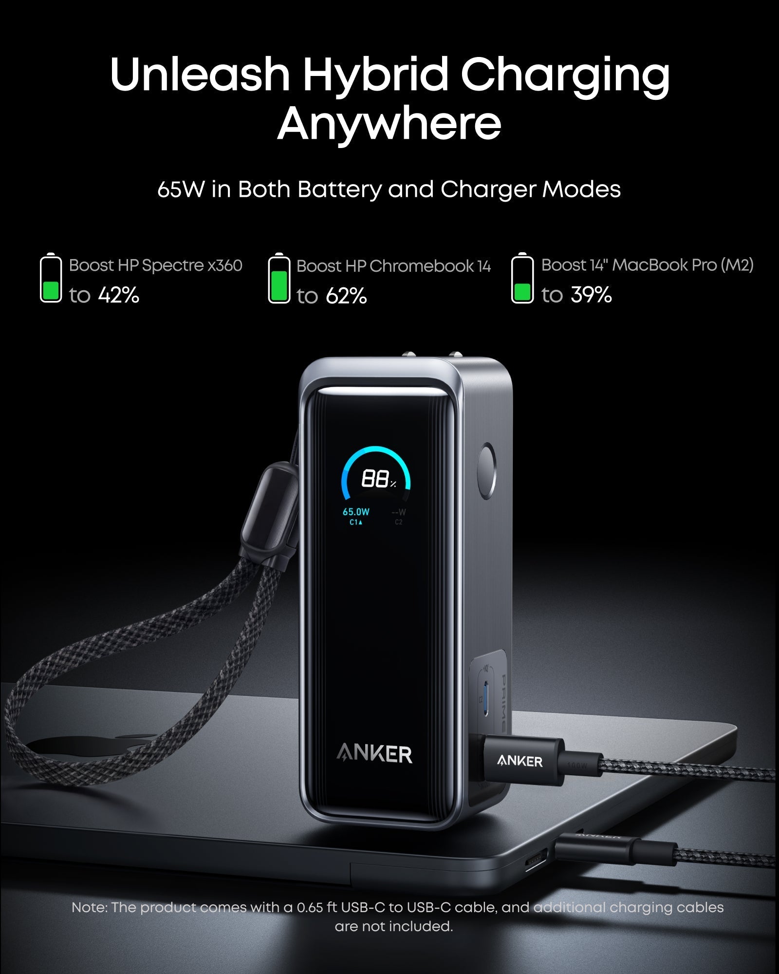 Refurbished Anker Prime Power Bank (9.6K, 65W, Fusion)
