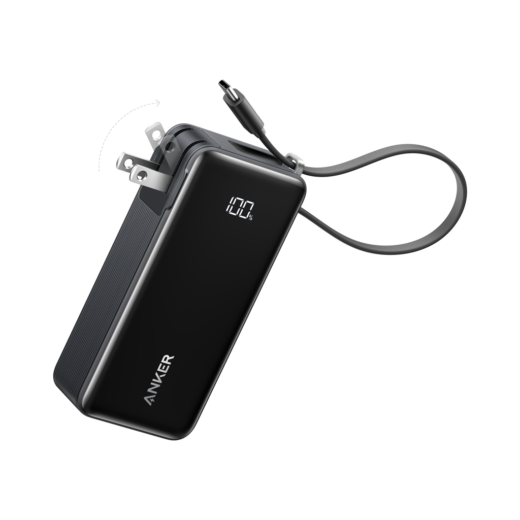 Power Bank (10K, Fusion, Built-In Cable)
