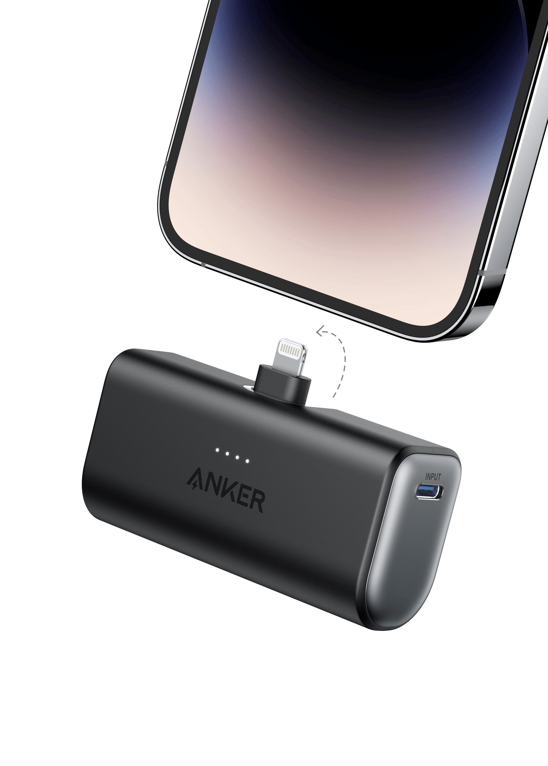 Nano Power Bank (12W, Built-In Lightning Connector)-boa