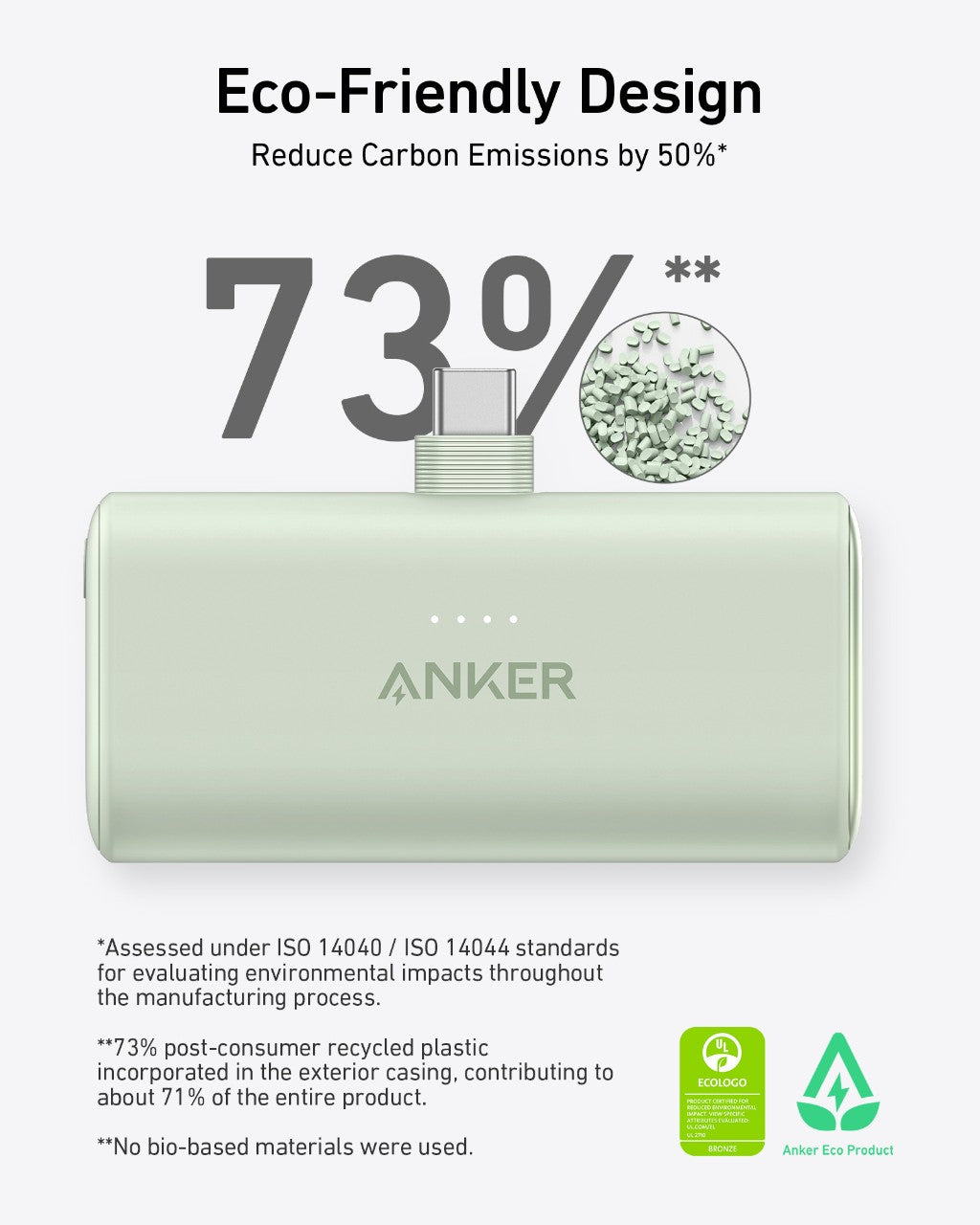 Refurbished Anker Nano Power Bank (22.5W, Built-In USB-C Connector)