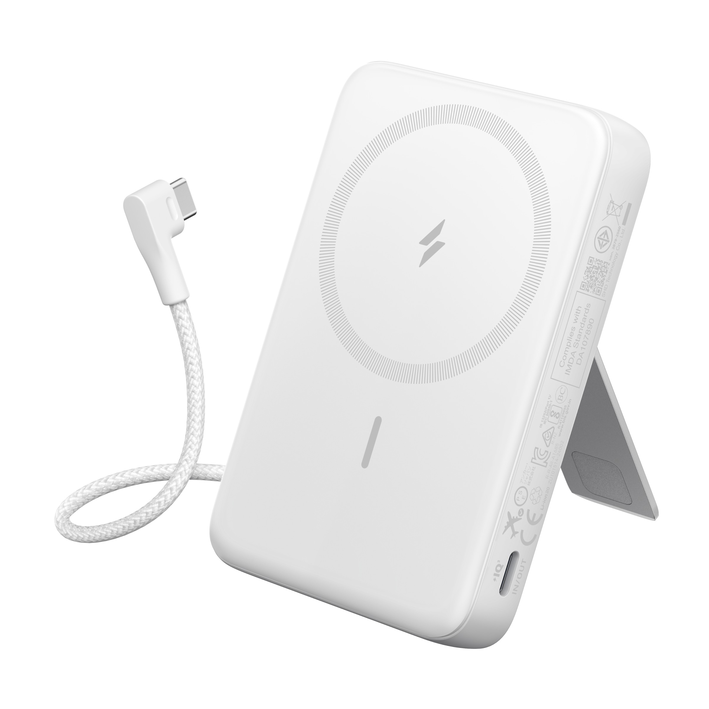 Zolo Magnetic Power Bank (10K, 30W, Built-in USB-C Cable)