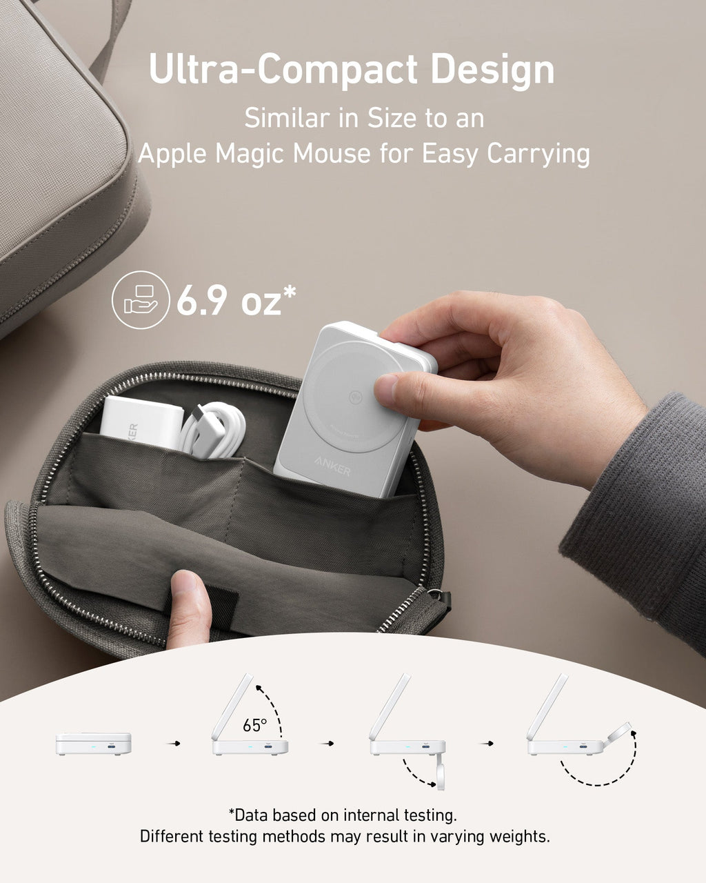 Refurbished Anker MagGo Wireless Charging Station (Foldable 3-in-1)