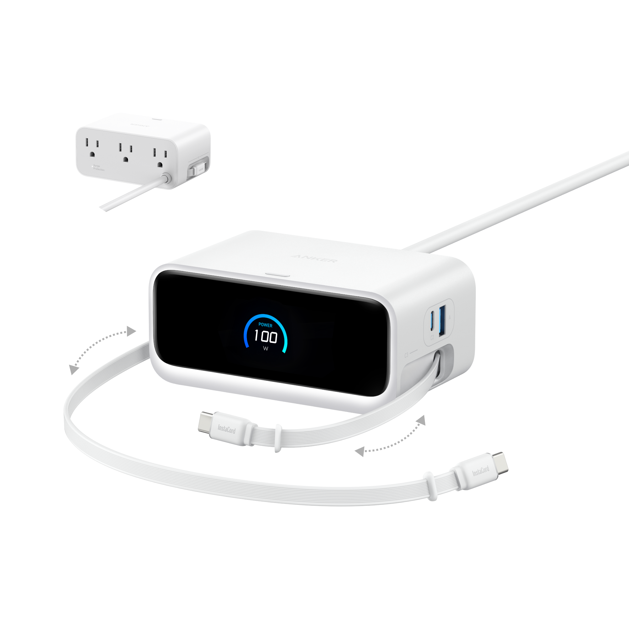 Anker Nano Charging Station (7-in-1, 100W) and Anker Nano Charger (45W) with Cable