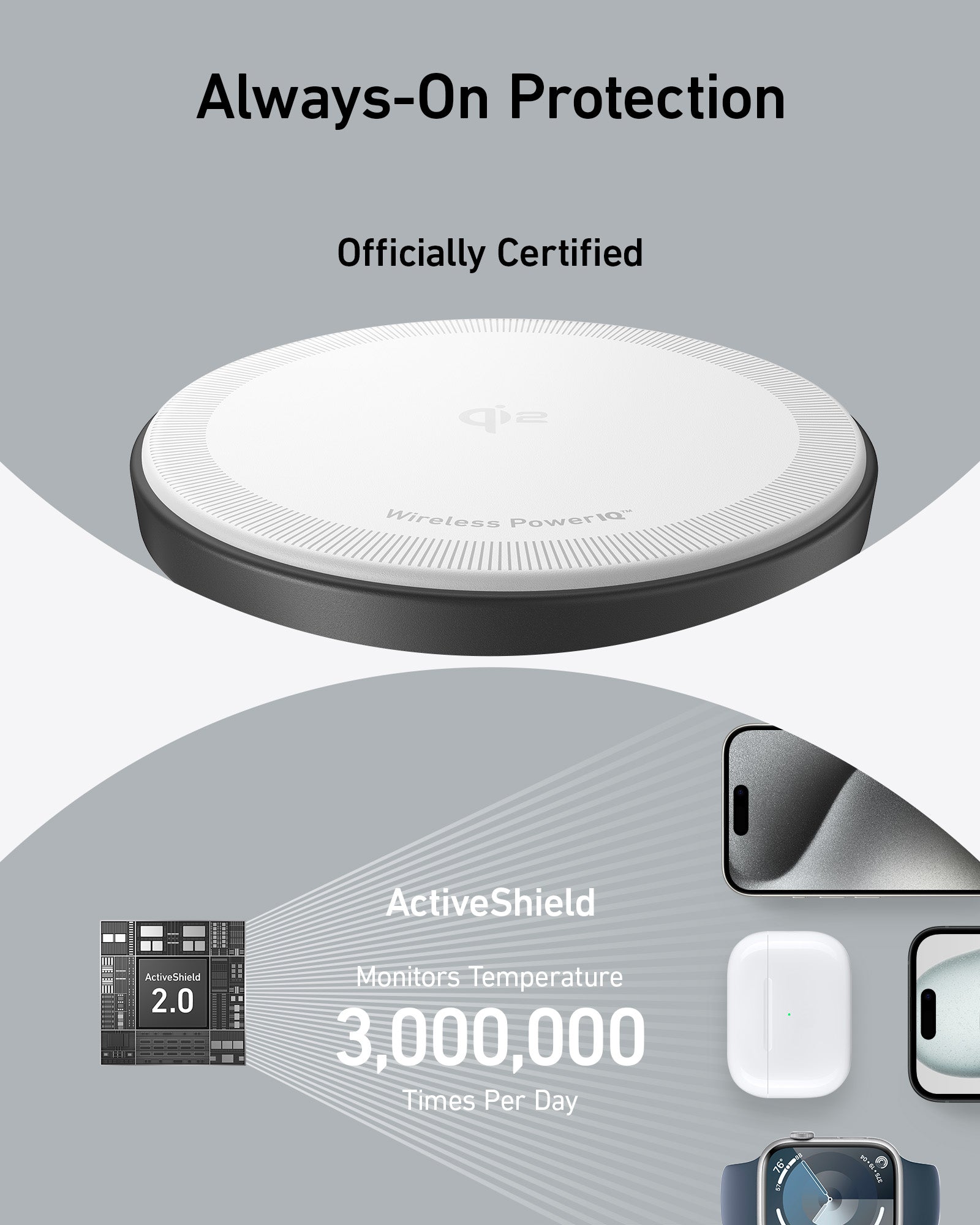 Refurbished Anker MagGo Wireless Charging Station (3-in-1 Stand)