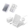 MagGo Wireless Charging Station (Foldable 3-in-1) and Nano Travel Adapter (5-in-1, 20W, 1-Pack)