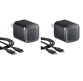 Nano Charger (45W) with USB-C to USB-C Cable 2-Pack