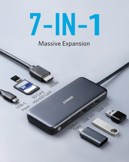 Anker USB-C hub for 7-in-1 massive expansion with ports