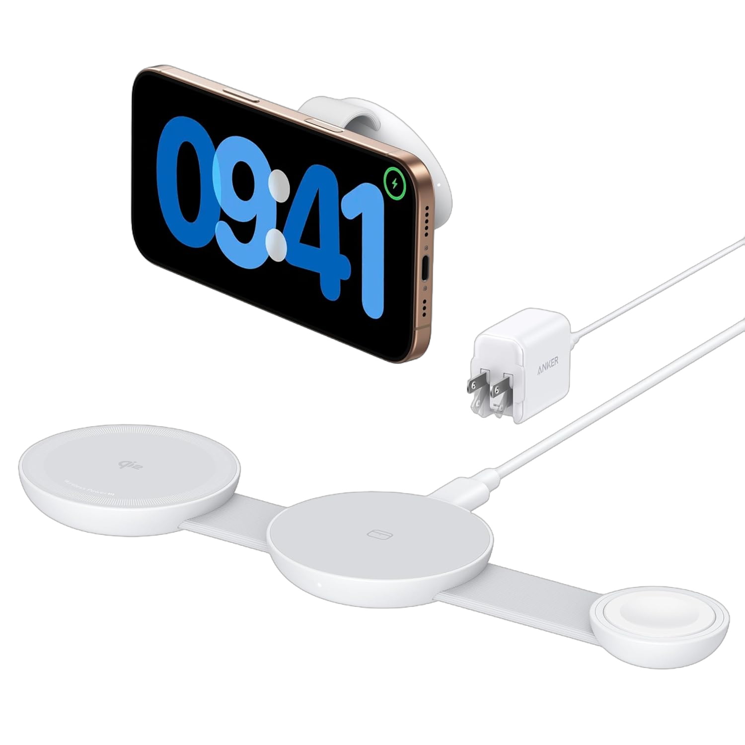MagGo Wireless Charging Station (3-in-1, Foldable Pad)